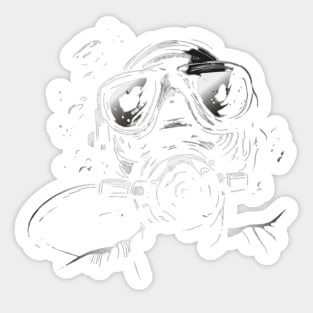 Realistic diver face Sticker